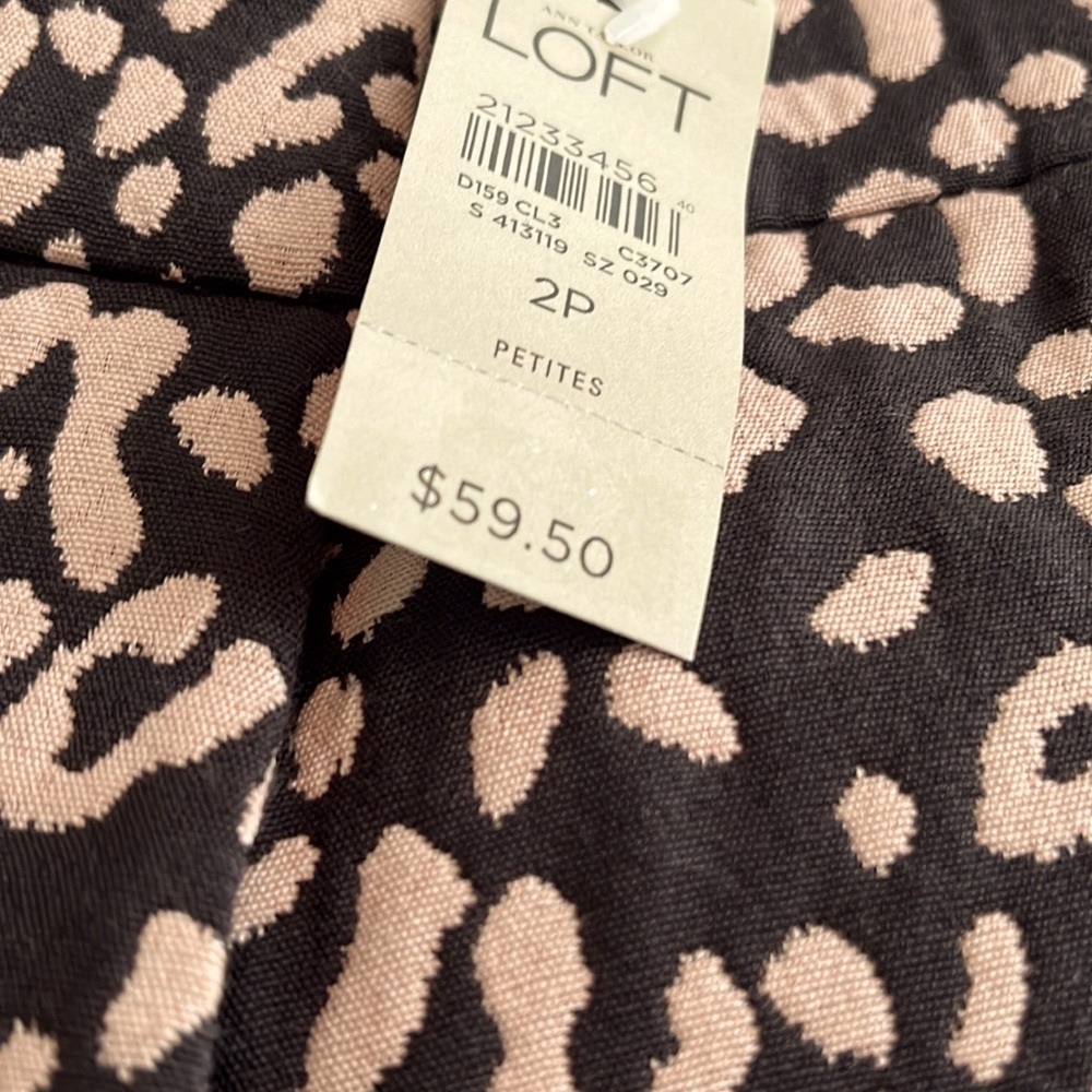 LOFT leopard shorts NWT size 2P - Picture 2 of 4